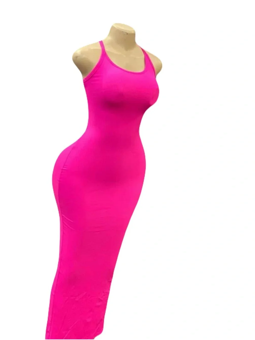 White- Lace-Up Backbody Women’s Maxi Dress - Picture 2 of 3